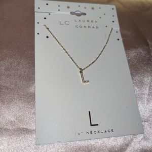 Lauren Conrad initial necklace letter L